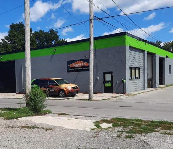 Freshly painted SERVPRO building. 